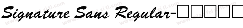 Signature Sans Regular字体转换